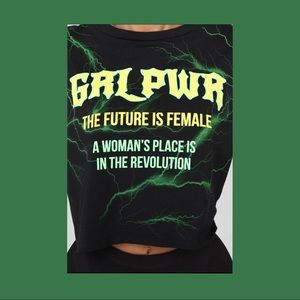 Fashion Nova Black Cropped Top